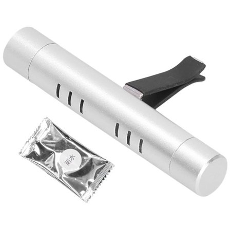 Bilsventilationsuttag Luftfräschare Luftkonditionering Aromaterapi Doft Giftfri Kemikaliefri Aluminiumlegering(Silver )