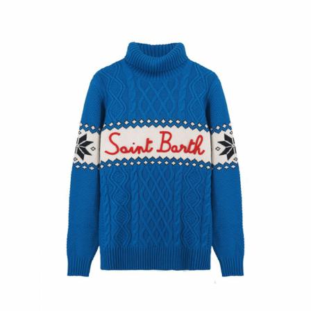 MC2 Saint Barth, Turtlenecks Blauw, Heren, Maat:M