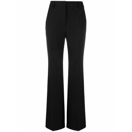 Alberta Ferretti, Bi-stretch wool gabardine trousers Zwart, Dames, Maat:S
