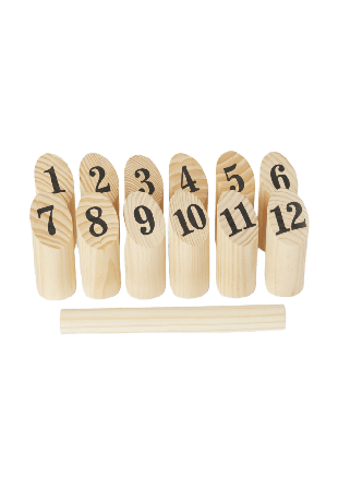 Koja Nummerkubb utomhusspel NILS Uteleksaker Brun ONESIZE