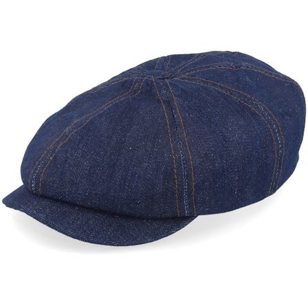 Stetson - Blå flatcap Keps - Hatteras Sustainable Denim Flat Cap @ Hatstore