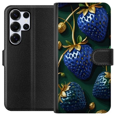 Yhteensopiva Lompakkokotelo Samsung Galaxy S25 Ultra Sininen Mansikat