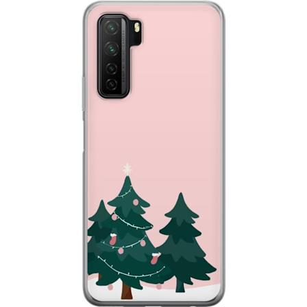 Huawei P40 lite 5G Genomskinligt Skal Granar God Jul