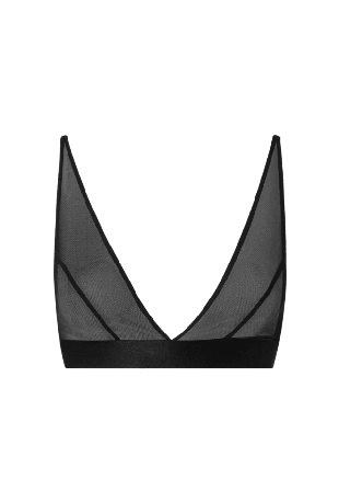 Understatement Mesh Plunge Bralette Bh Dam Svart XL