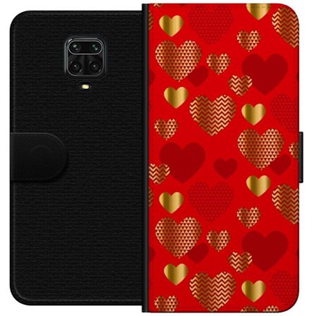 Kompatibelt Lommeboketui til Xiaomi Xiaomi Redmi Note 9 Pro GoldenHearts