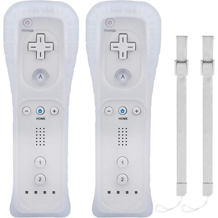 2 WII-handkontroller - Fjärrkontroll med silikonskal - w