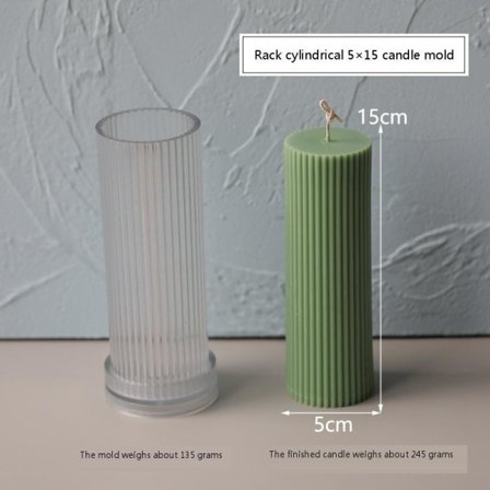 Ljusformar Ljus Stearinljus DIY Gjutformar i Silikonform YKE55011 Stativ Cylindrisk 5x15