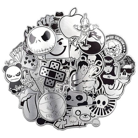 Klistermärken, 50-pack - Metallic