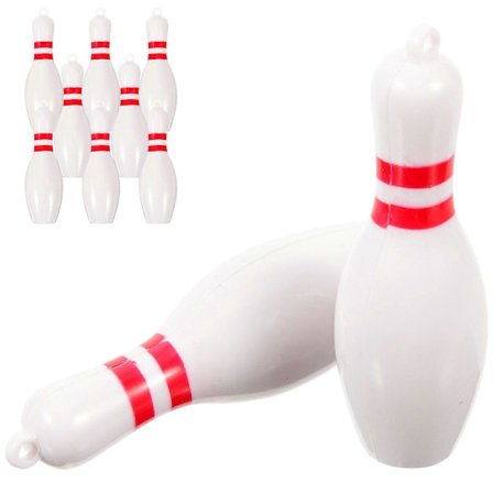 10 stk. Bowling Kegle Nøglering Vedhæng Hængende Dekorativ Sports-tema Nøglering Vedhæng Overraskelsesgave