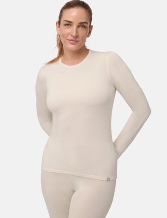 Danish Endurance Women's Merino Long Sleeved Shirt - Cream - XL