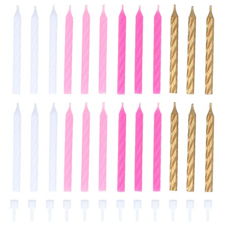 Kakelys Spiral Hvit/Rosa/Gull