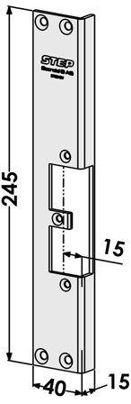 STEP ST9518V Stolpe till STEP 92 Preload och Release 12 mm, vänster, Larm & säkerhet