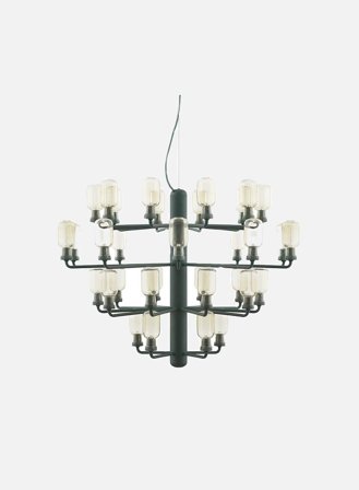 Amp lysekrone large Ø85 - gull/grønn