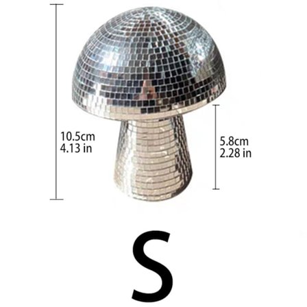 Svampediskokugle, sølvreflekterende svampeornament til fest, Ro