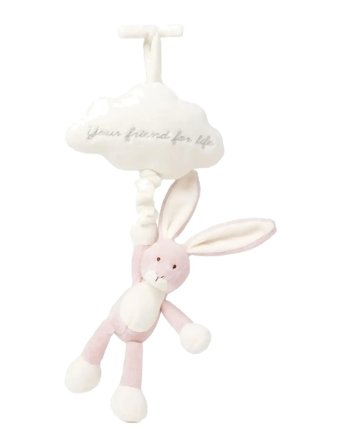 Teddykompaniet | Diinglisar, Speldosa Moln, Kanin, Dimrosa | 37 CM