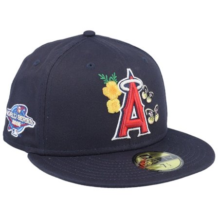 New Era - MLB Bleu fitted Casquette - Los Angeles Angels MLB Icon 59FIFTY Navy Fitted @ Hatstore