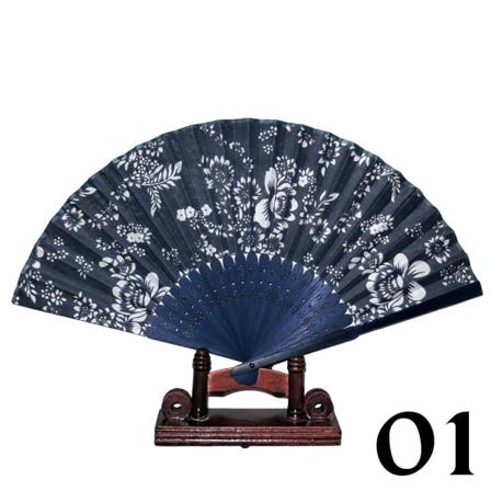 Solfjäder - Oriental Winds [blå] - Blå/vit [1] Blue 01