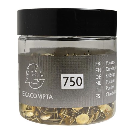 EXACOMPTA Häftstift mässing 750/fp - Lyreco - Kontorsmaterial - Häftstift och kartnålar - Kartnålar