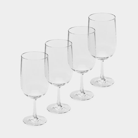 Vinglas i plast Nordiska Plast Crystal, glasklar, 30 cl, 4-pak