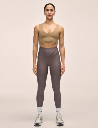 Casall V-Shape High Waist Tights - Brown - S