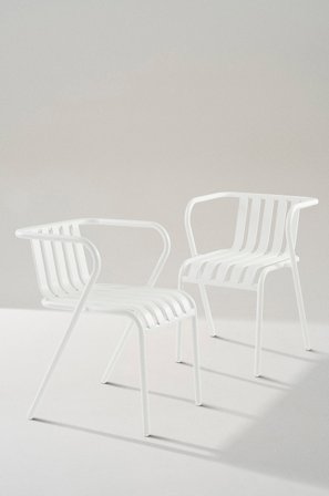 Jotex - Armstol 2-pk Hvit - NERJA - Kjøp Hagestoler & -krakker hos Jotex