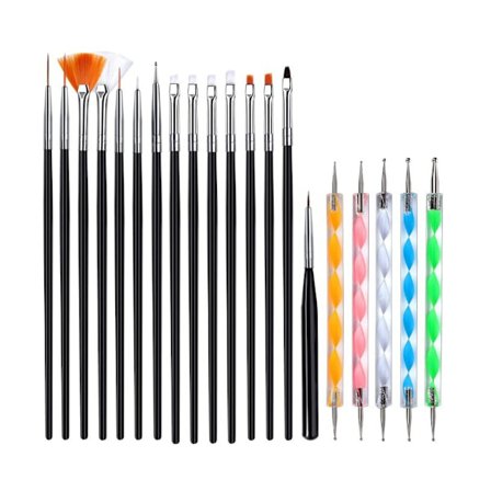 20-delt kosmetisk børstesett punktbor penn neglelakkering na