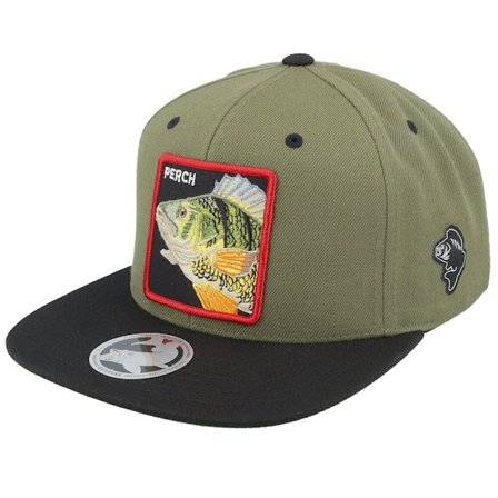 Skillfish - Grün snapback Cap - Perch Box Olive/Black Snapback @ Hatstore