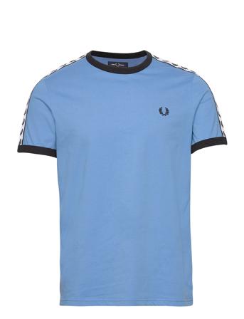 Taped Ringer T-Shirt T-shirts Short-sleeved Blå Fred Perry