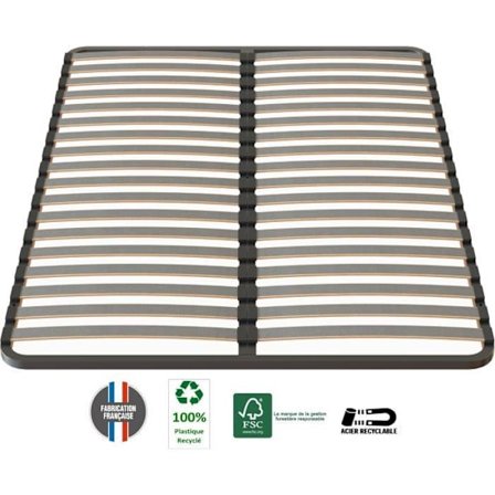 SEDAC Bäddbotten 140 x 190 - 18 lameller 53 mm - Antracit