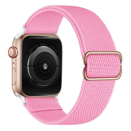 Joustava nailonranneke Apple Watch Ultra 2 49 mm, vaaleanpunainen