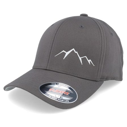 Wild Spirit - Grå flexfit Caps - Small Mountain White/Dark Grey Flexfit @ Hatstore