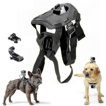 Justerbar bröstsele för hund, kompatibel med Gopro Hero-serien, fäste för bröstbälte för hundsele