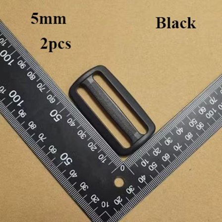 2st Tri Glide Slider Stege Låsspännen SVART 5,0MM