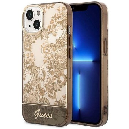 Guess GUHCP14MHGPLHC iPhone 14 Plus 6,7" okkerfarvet hardcase Porcelain Collection