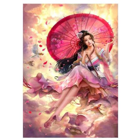 5d Diy Diamond Painting Fairy Höll Ett Paraply Full Broderi Hant Som På Bilden 1 20x30cm
