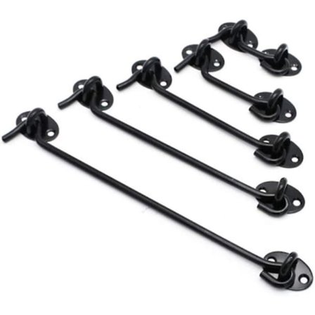 Låsspärr i rostfritt stål, svart, 3 tum / 4 tum