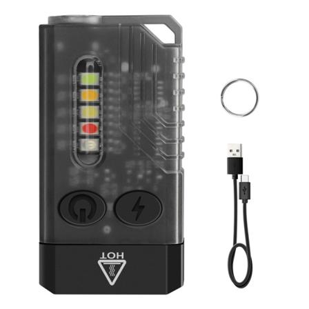 (Musta) L02 1000 Lumenin Mini Ladattava EDC Taskulamppu, 36