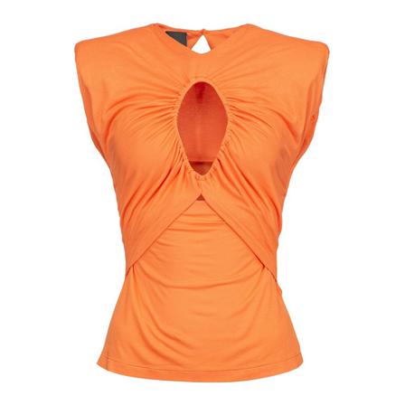 Pinko Trezzo Top Rasato fluid Washed Orange, Dame
