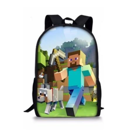 Minecraft ryggsekk for barn - skoleveske arrangør - WELLNGS C