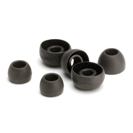 Ersättningspluggar till In-ear-hörlurar i 2 olika storlekar S & M - Svart