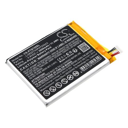 Batteri for alarmsystem for ZTE SRQ-V72M Digital Life Controller, SRQ-V72M