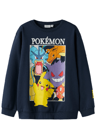 Name It NKMJOBI POKEMON NREG SWEAT BRU BOX SKY Hoodies & sweatshirts Herr Blå 116