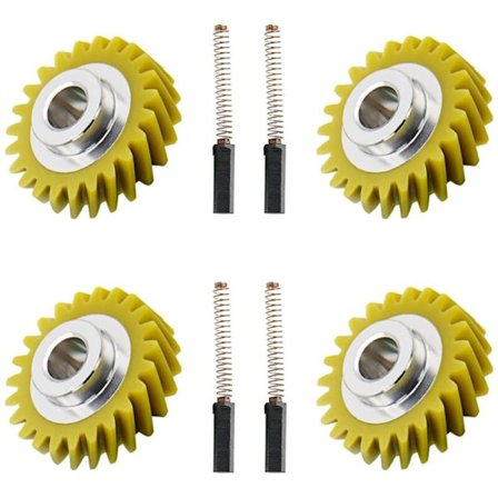 Tehosekoittimen matovaihde W10112253 ja hiiliharjat W10380496, varaosa tehosekoittimeen ja numero 4162897