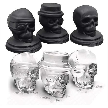 3d-skelettismodell För Festlig Halloween, 3-pack, Svart