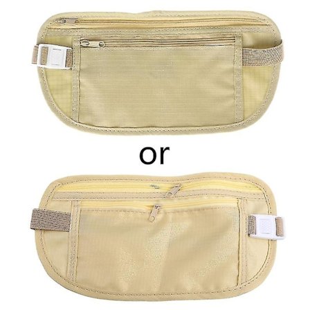 Reiseveske Skjult Lommebok Pass Penger Midje Belte Bag Slank Hemmelig Sikkerhet