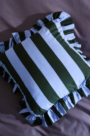 Jotex - 50x50 Cm Putetrekk Blå/mørk grønn - FREDDIE - Kjøp Pynteputer & trekk hos Jotex