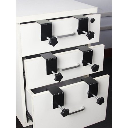 1/2 stk. Klemmeskab Installationsklemmer, Møbel Stål Skuffe Front Installationsklemmer