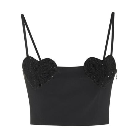 Blumarine Sleeveless Tops Sort, Dame