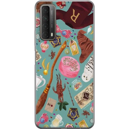 Yhteensopiva Puhelinkuori Huawei Huawei P smart 2021 Maaginen kuvaus velhon sauva, hatun ja mielikuvituksellisten esineiden kanssa leikkisässä satum