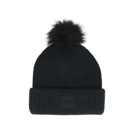 Appertiff - Svart pom Beanie - Halftime Ribbed Black/Black/Black Pom @ Hatstore